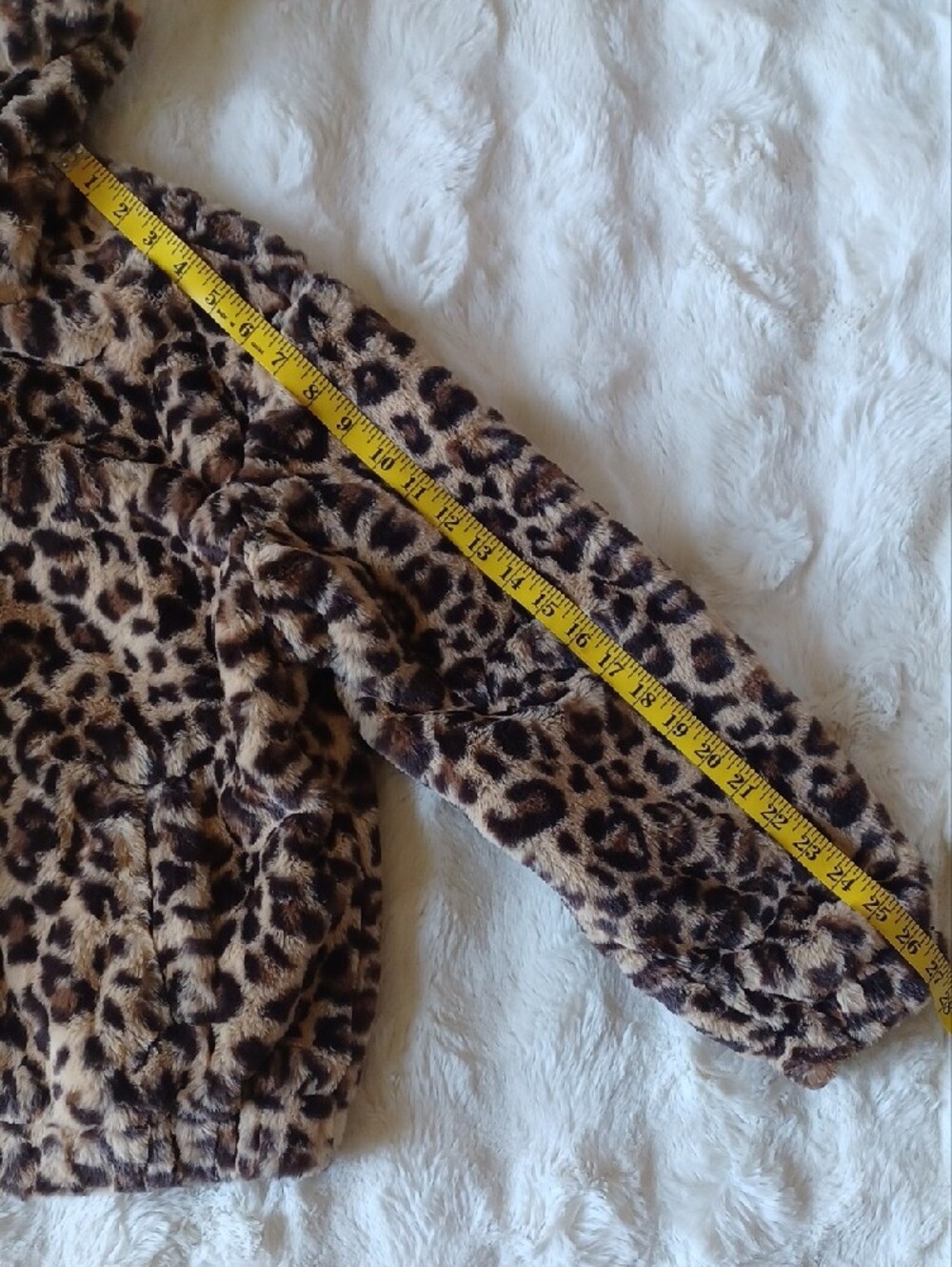 Leopard Print Hooded Faux Fur Jacket - Brown - Picture 8 of 12